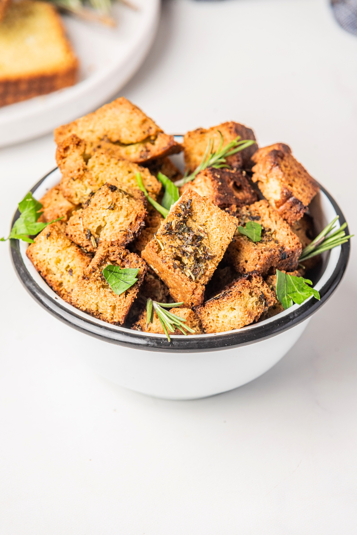 Making low carb croutons with keto bread