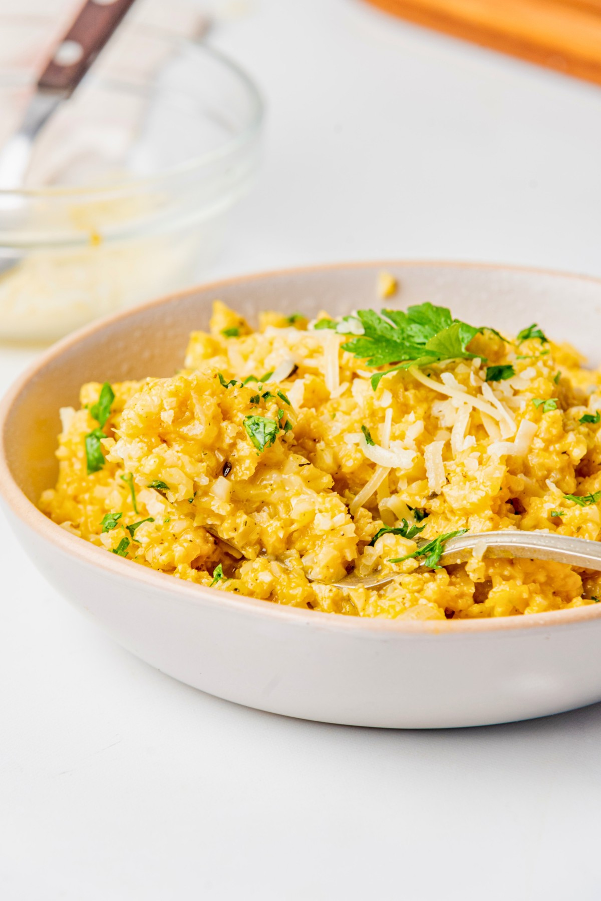 keto pumpkin risotto with cheese