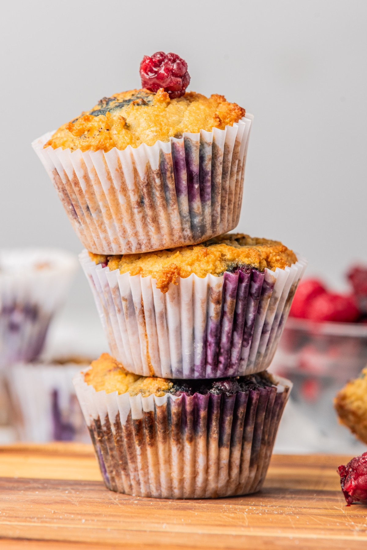 eating low carb blackberry muffins