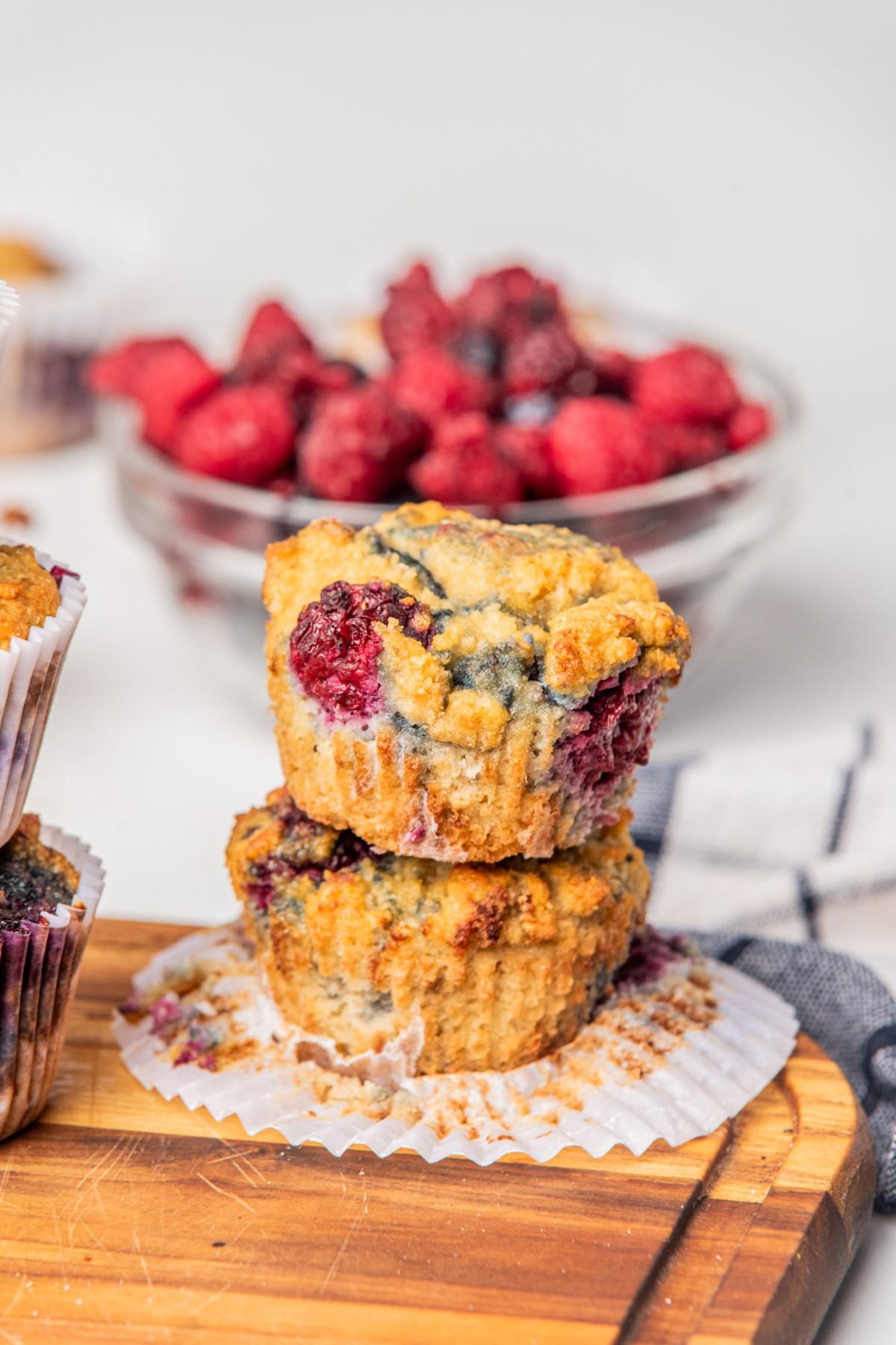 blackberry muffins in a cupcake liner