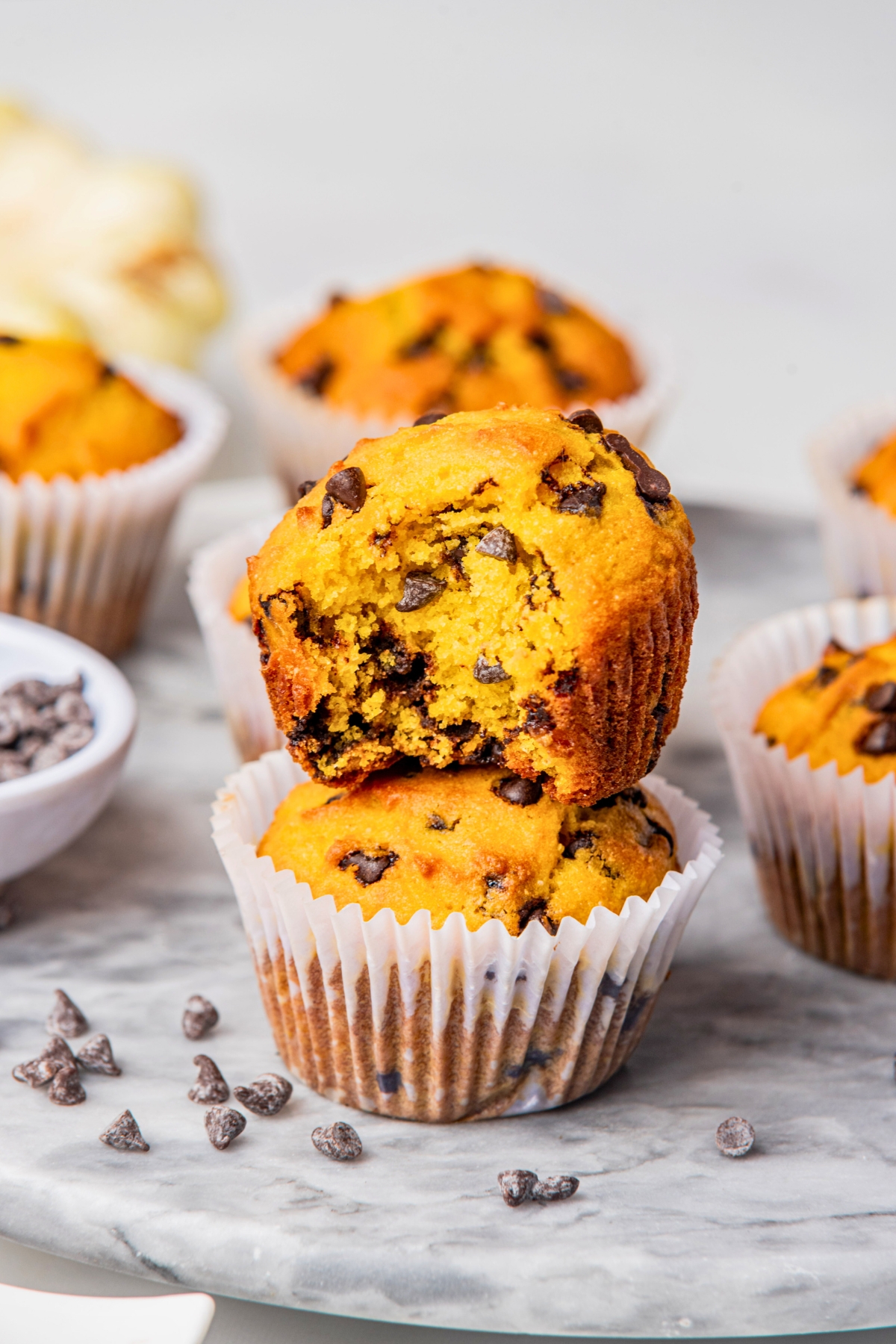 pumpkin chocolate chip muffins