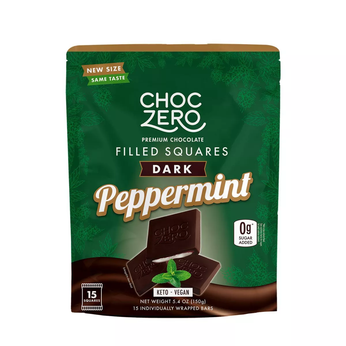 ChocZero peppermint chocolate squares