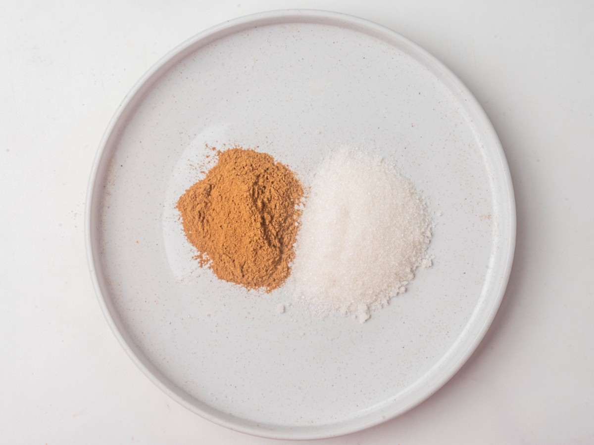 cinnamon and erythritol on a plate