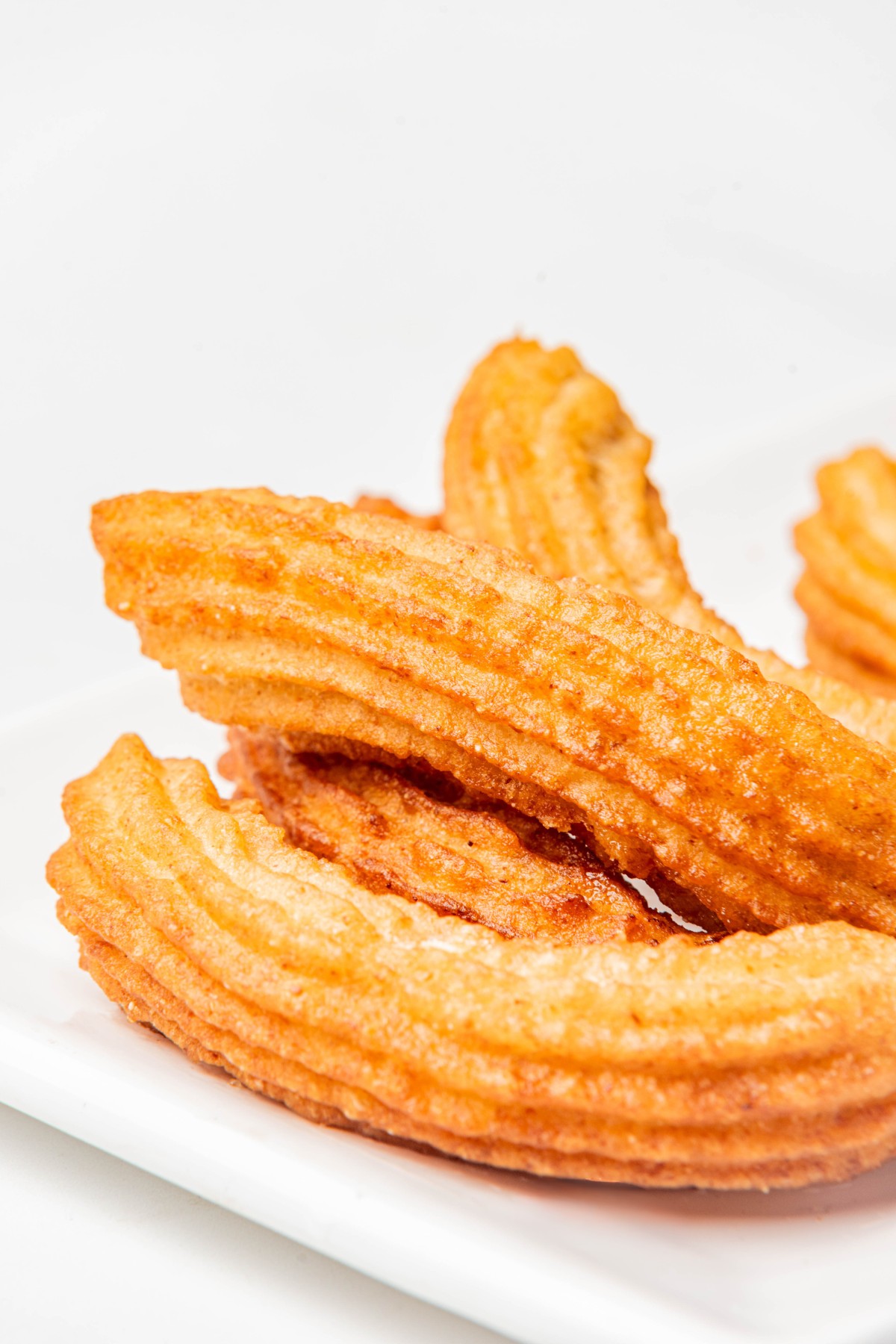 close up of fried churros