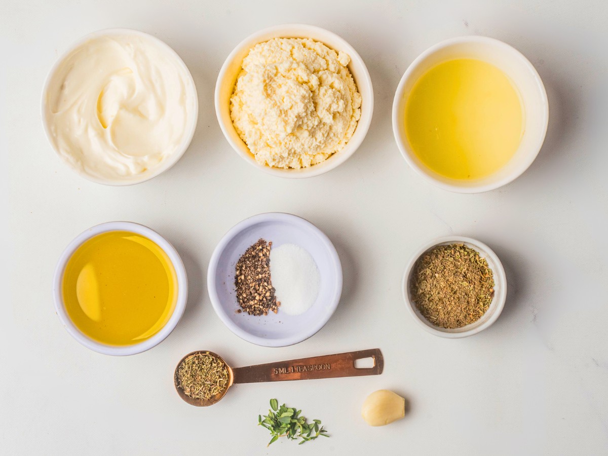 ingredients for ricotta cheese dip