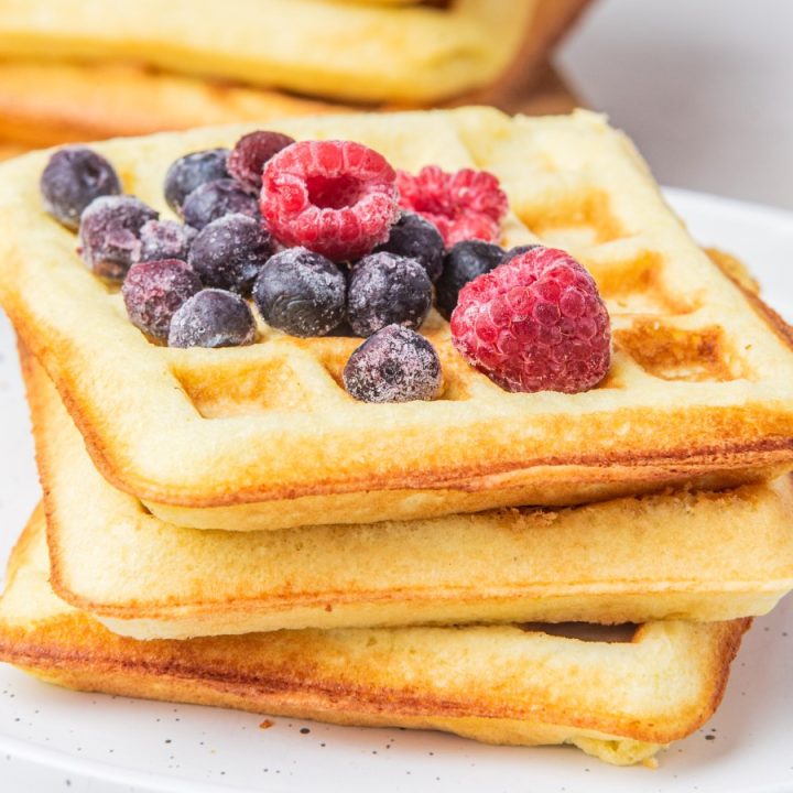 Keto Belgian Coconut Flour Waffles - Low Carb Yum