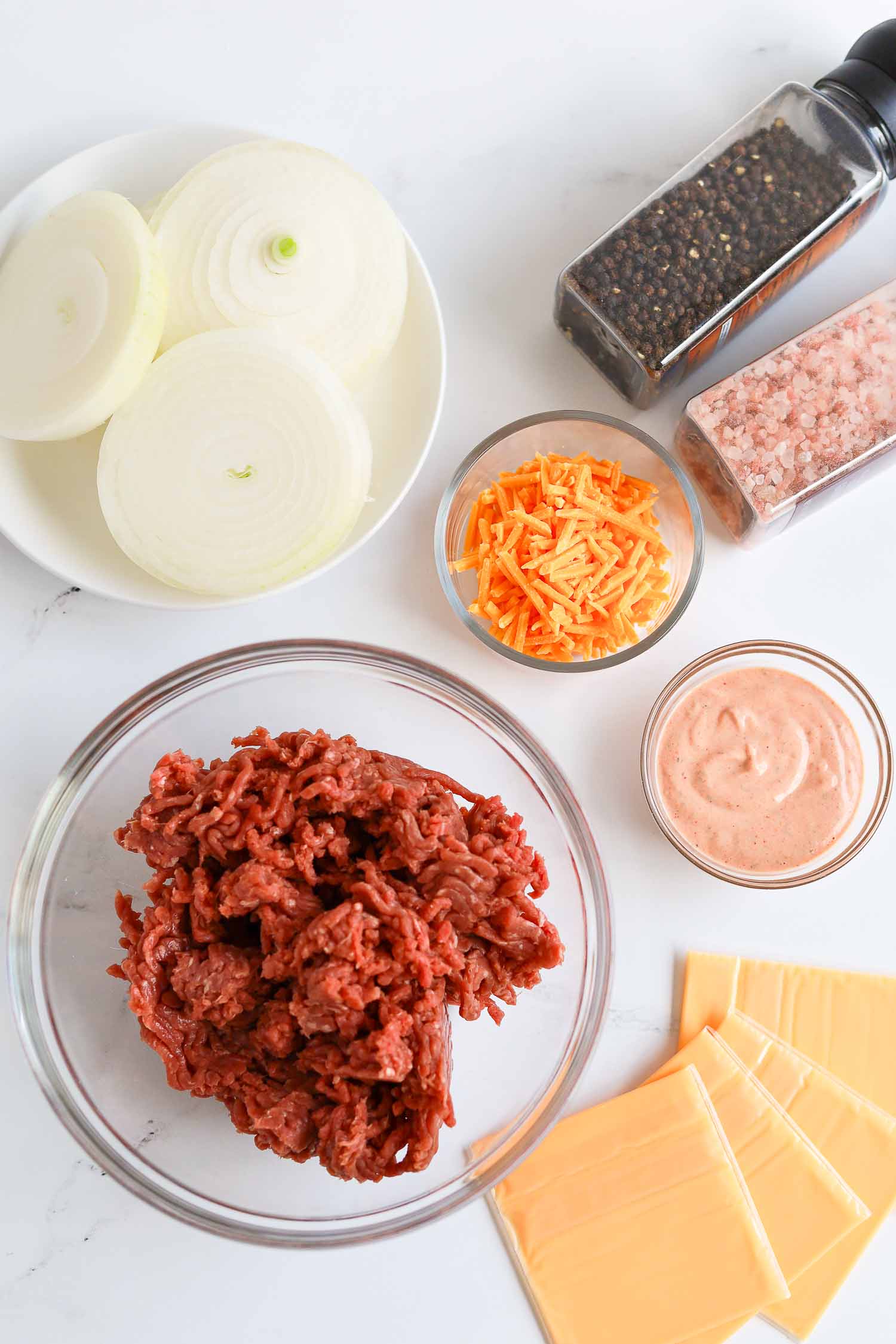 ingredients needed to make keto onion burger