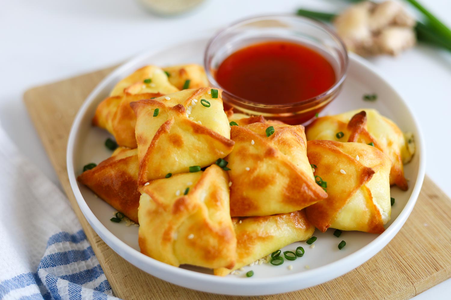 Keto Crab Rangoons (With Fathead Dough!) - Low Carb Yum