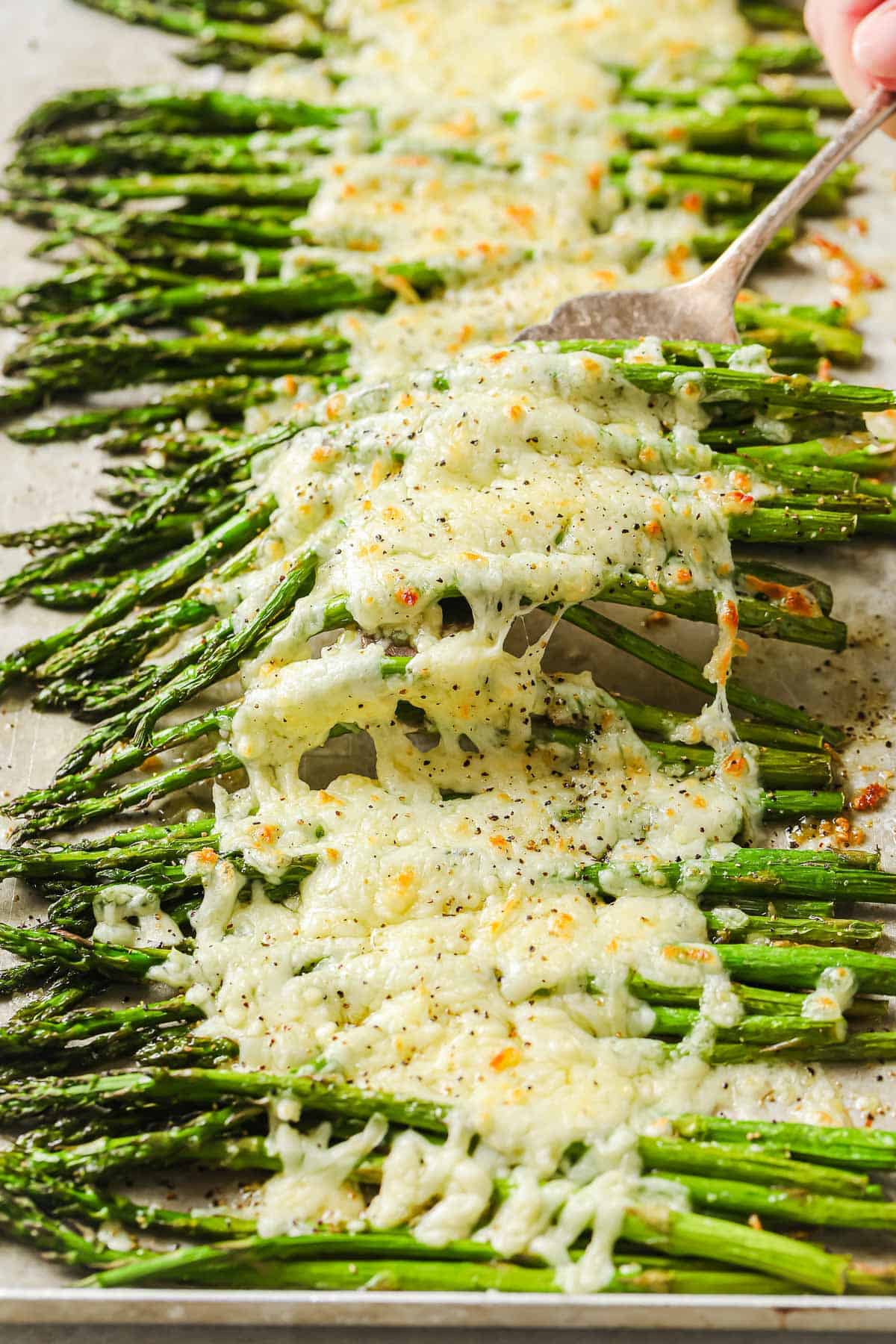 Cheesy-Garlic-Roasted-Asparagus from peace love low carb 