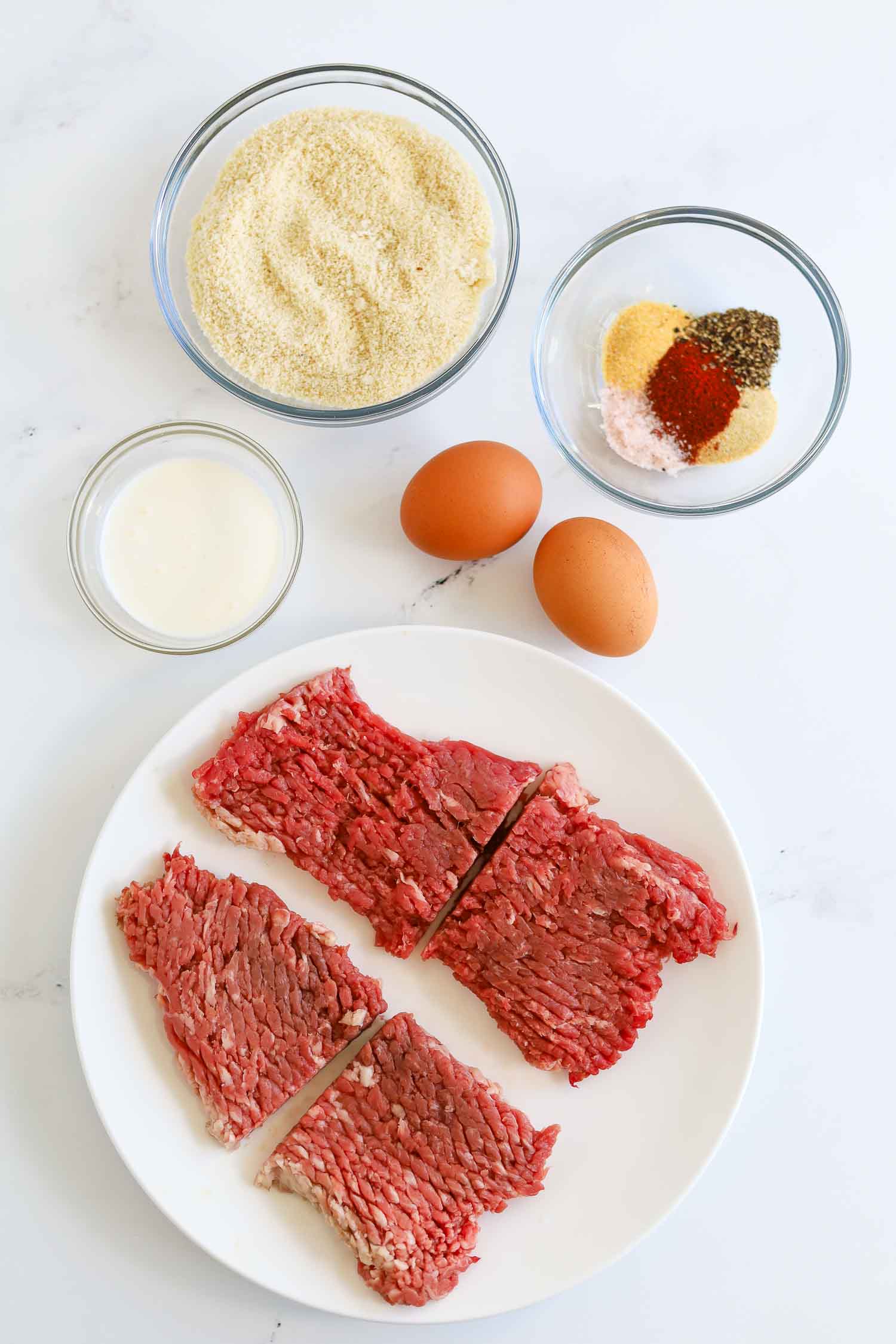 ingredients needed to make keto chicken fried steak 