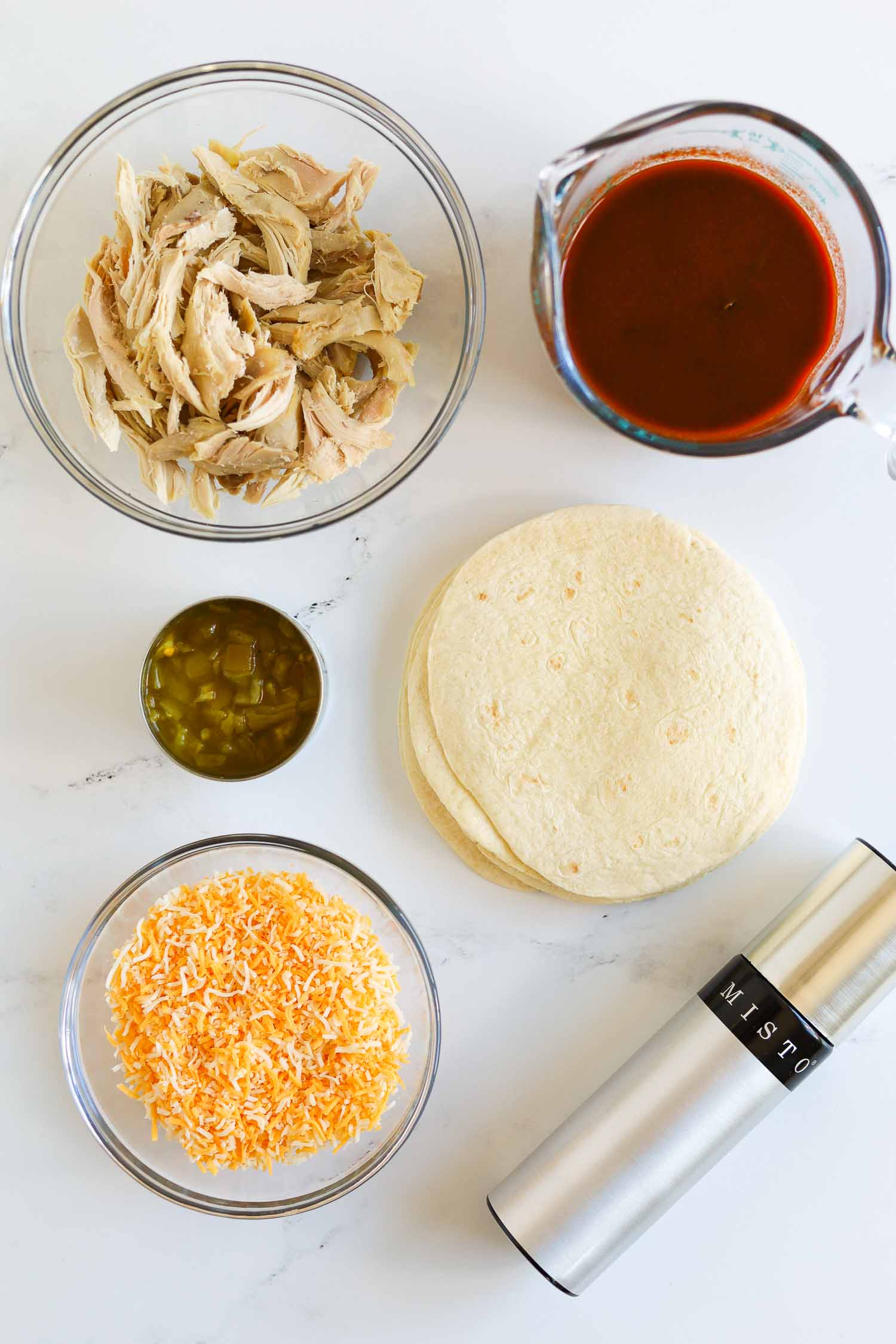 ingredients needed to make keto chicken enchiladas