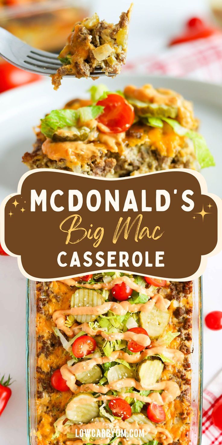 Mcdonalds big mac cheesy casserole