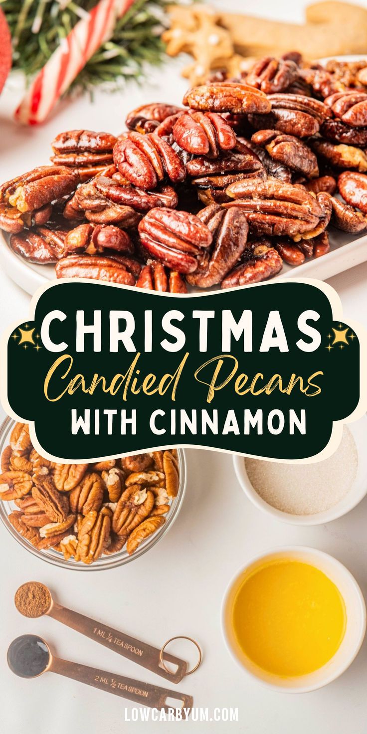christmas candied pecans with ingredients