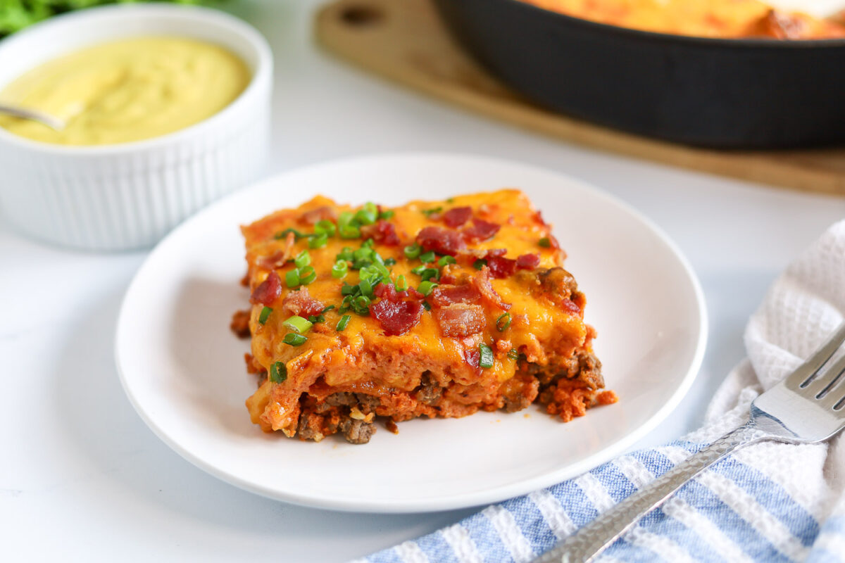 Keto Cheeseburger Casserole with Bacon
