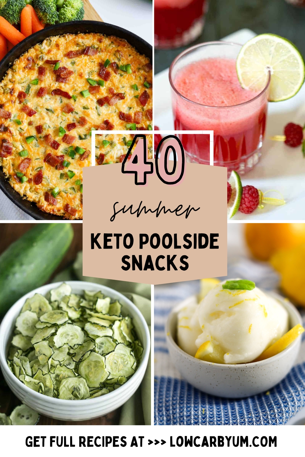 Keto Poolside Snacks Recipes Pin Image