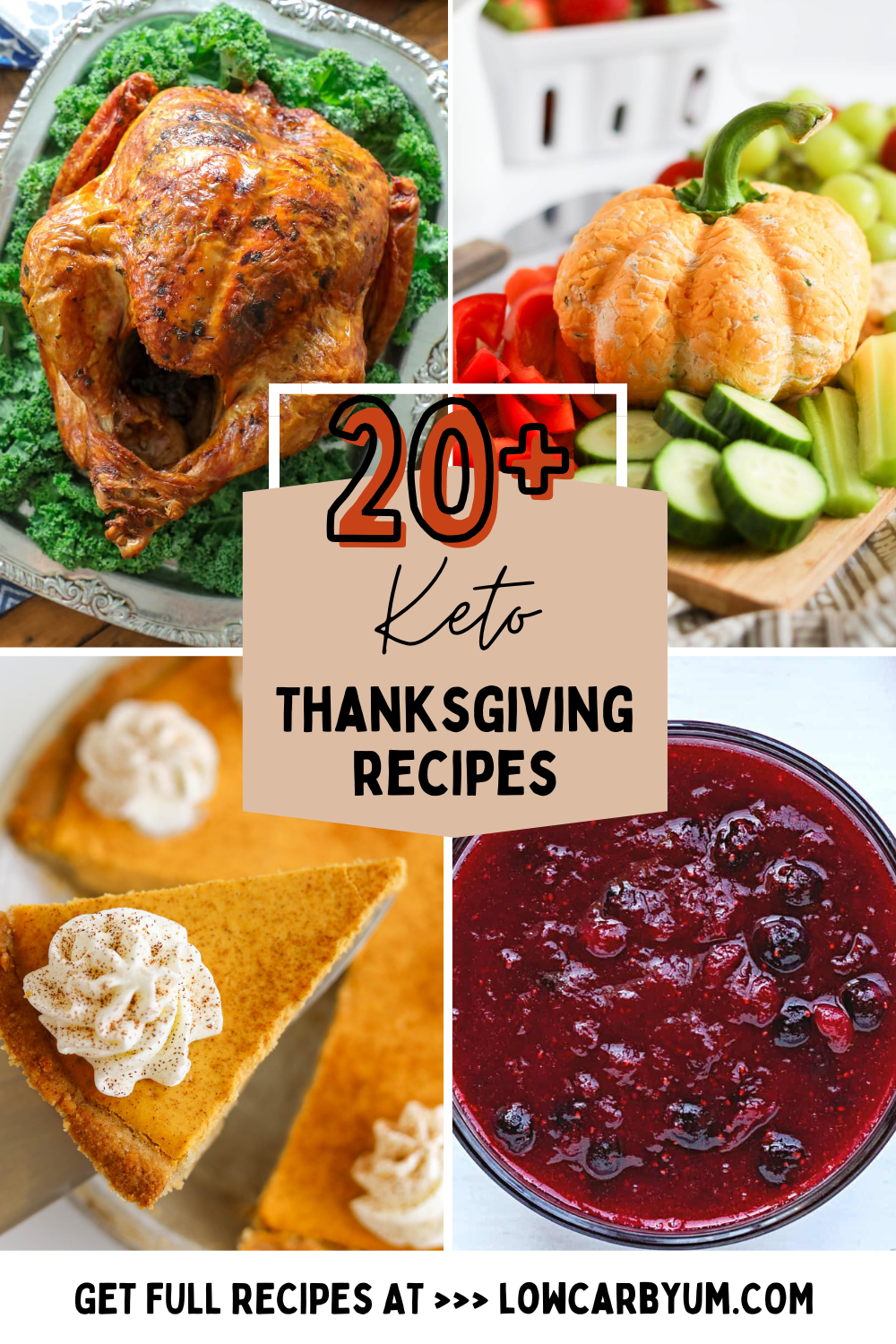 a round up of 20+ of the best keto thanksgiving recipes on Low Carb yum