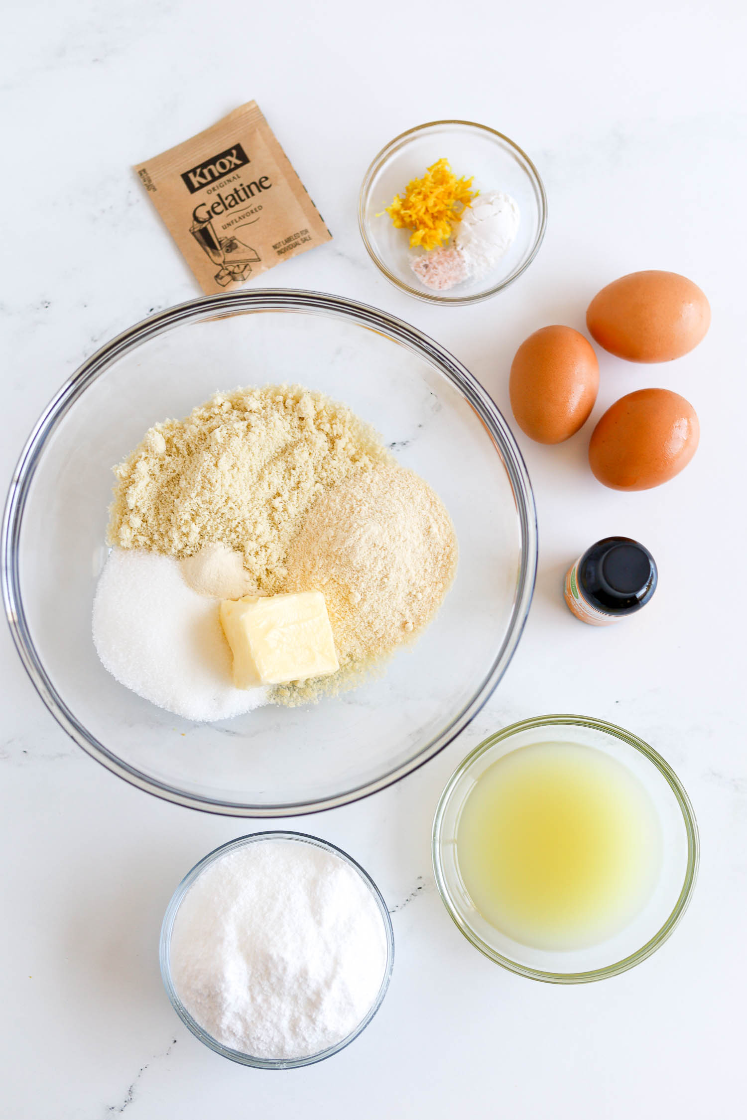 ingredients needed to make homemade lemon bars